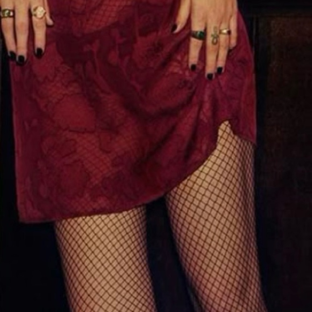 Black fishnet stockings